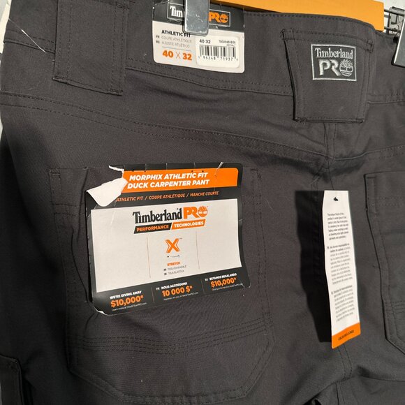 Timberland Pro Athletic Fit Performance Pant Men's 40 x 32 Black Stretch NWT - Picture 3 of 8